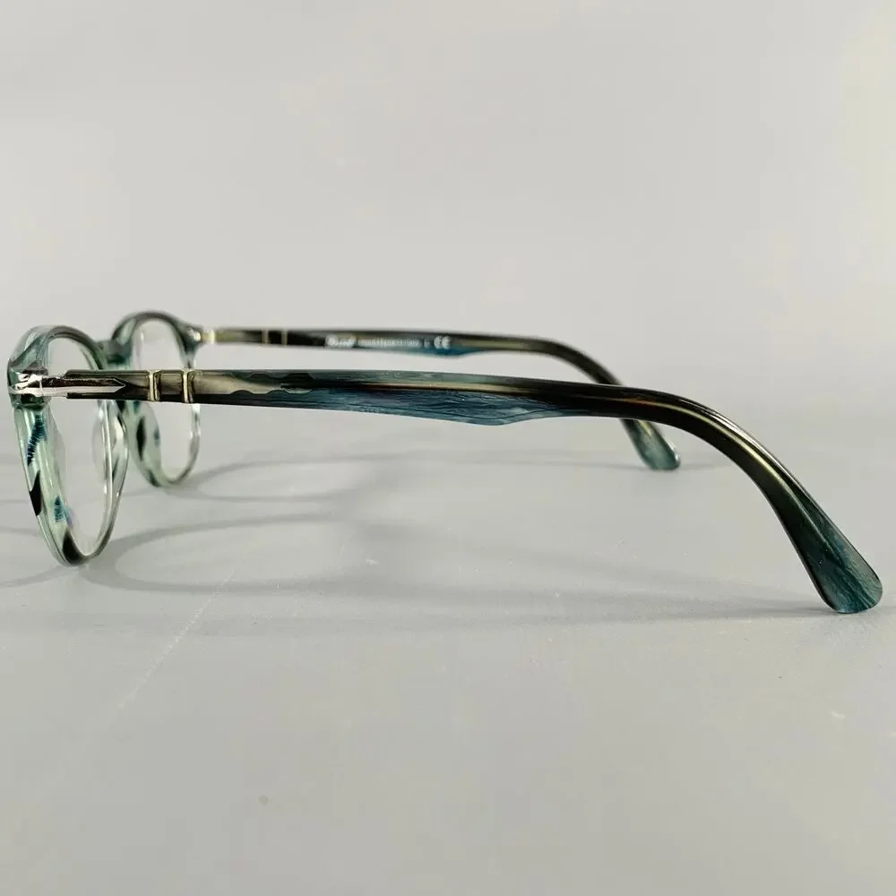 PERSOL Blue Grey Marbled Acetate Eyeglasses Frames
